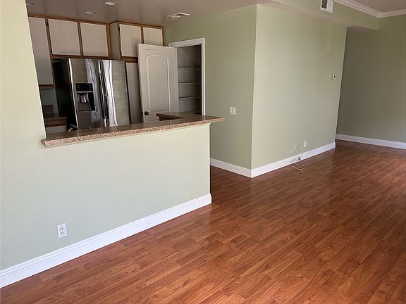 Kitchen, dining room and living room