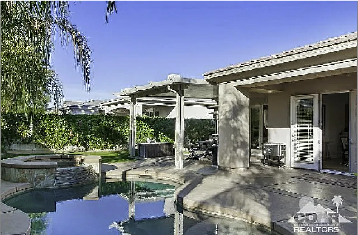 Backyard with pool and deck - 1 Picasso Ct