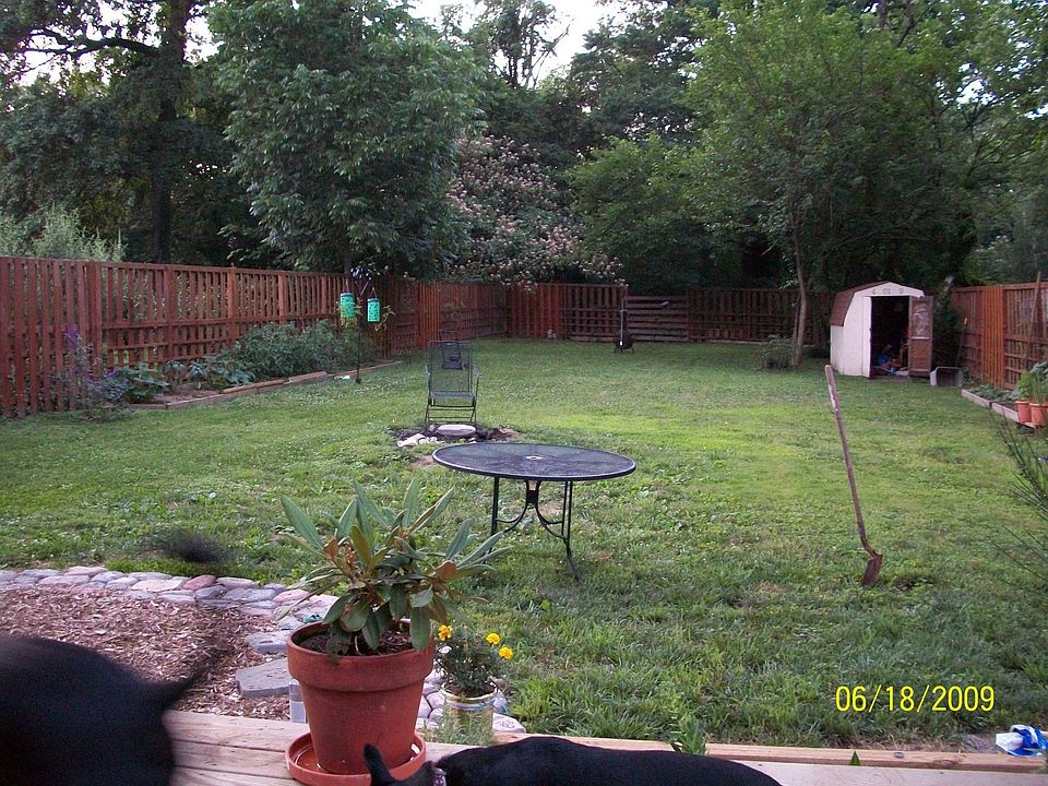 Backyard view from deck