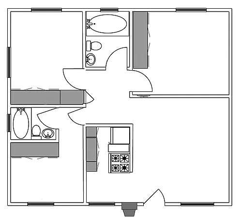 Floor plan Three Bedroom