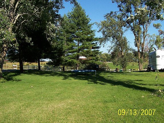 park like yard-mature trees