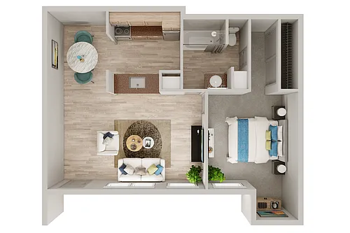 Floor plan 1 Bedroom