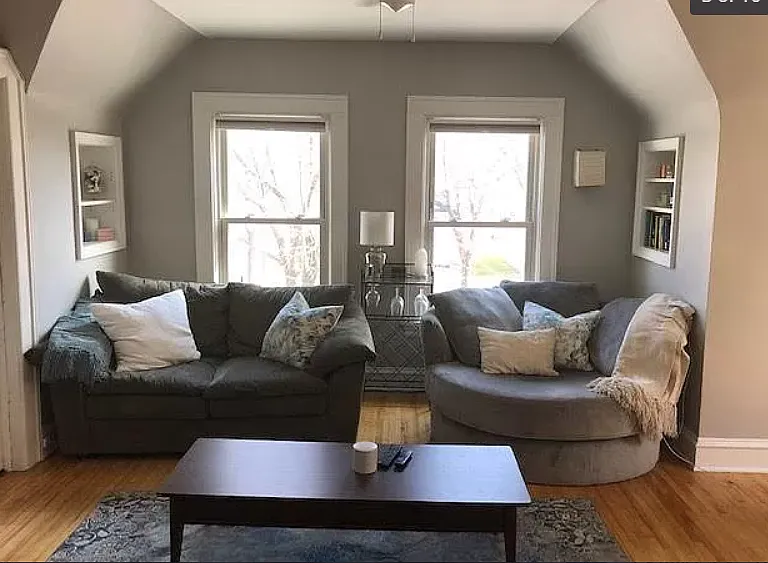 Windows throughout in this oversized one bedroom.