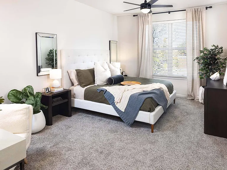Spacious bedrooms accommodate any bed size.
