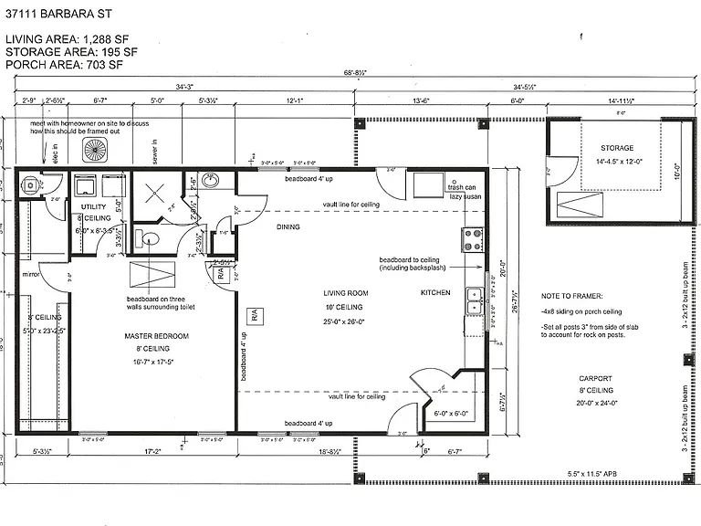 Floor plan layout.