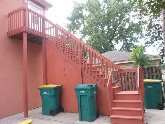Back stairs to apartment