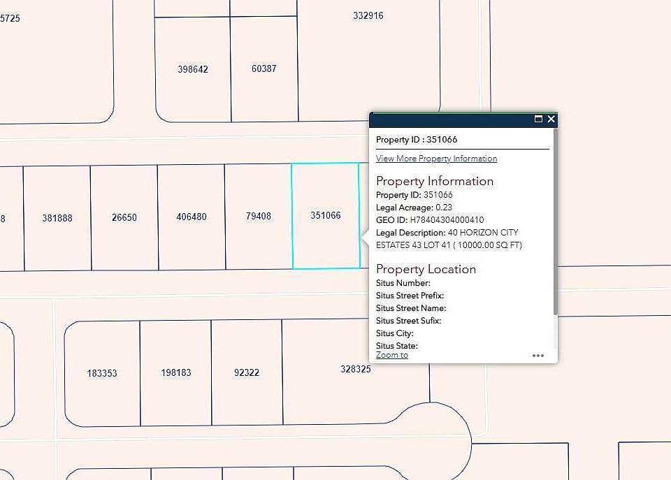 1st image of Pn 351066 40 Horizon City Ests Lot 41