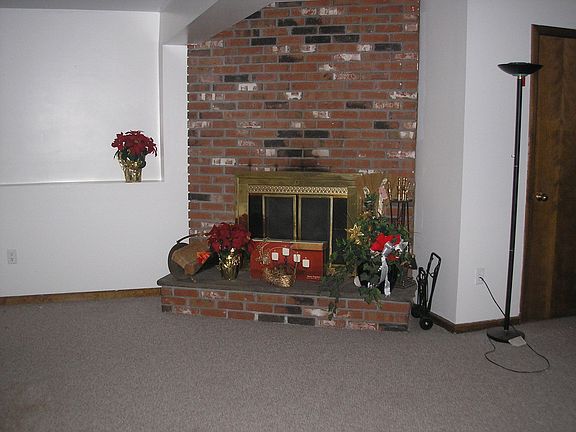 fireplace in lower level