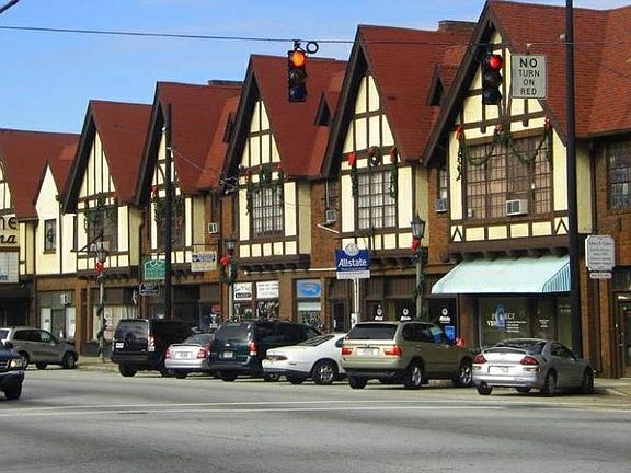 Downtown Avondale Estates Tudor Village with restaurants and breweries you can walk to!