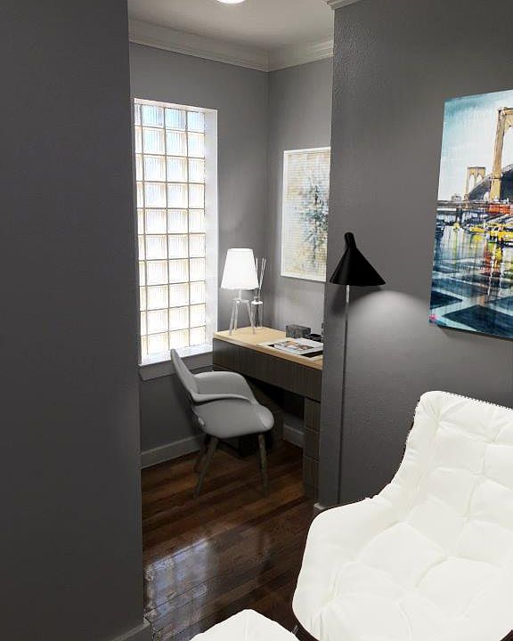 Small Desk area, or a perfect nook for a reading chair.