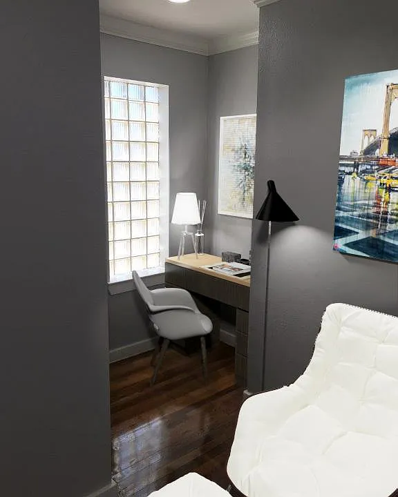 Small Desk area, or a perfect nook for a reading chair.