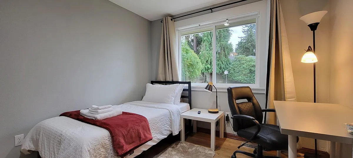 Photo 1 of 22 - 1803 N 200th St #D - Seattle, WA Bedroom with working desk and ergo chair - 1803 N 200th St #D