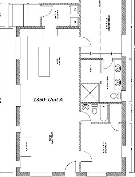 1350 Unit A Floorplan