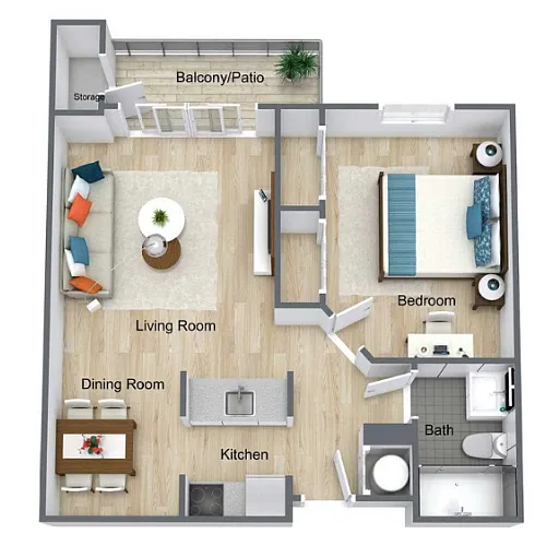 Floor plan 1 Bedroom