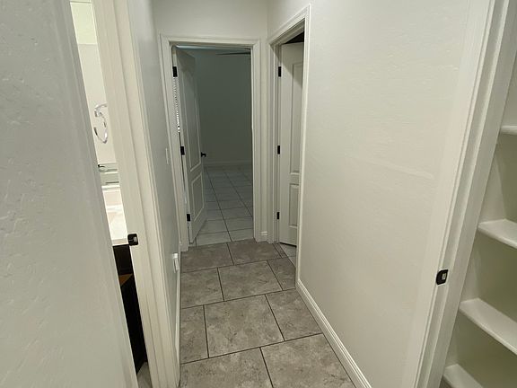Master bed entrance with closet view