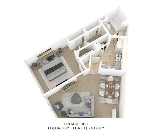 Floor plan One Bedroom-Broadleigh