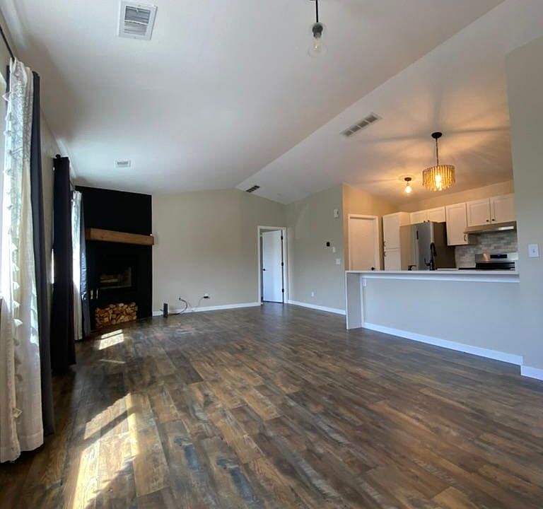open space living room and kitchen
