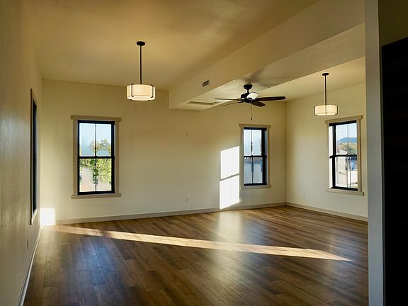 Natural lighting fills the living room