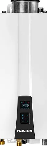 Also, you'll never have to worry about running out of hot water because the water heater is a gas-powered tankless, or on-demand, model by Navien that will keep the temperature at whatever level you set it.
