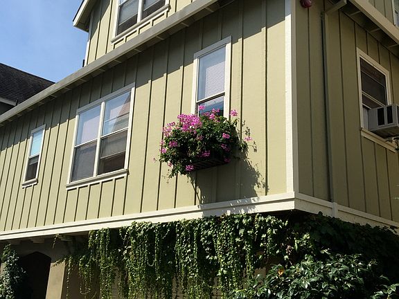two car garage with ivy trim