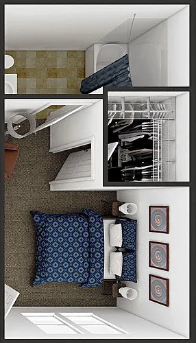 Floor plan Bedroom ONLY in a 2 bedroom unit