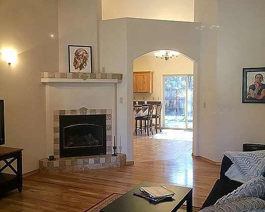 Living room towards kitchen 