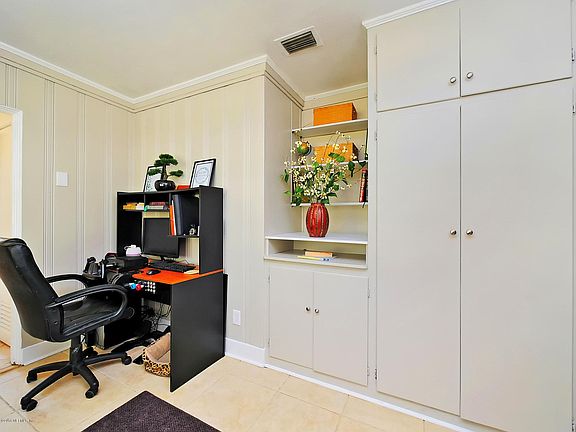 Living room/office w/built ins