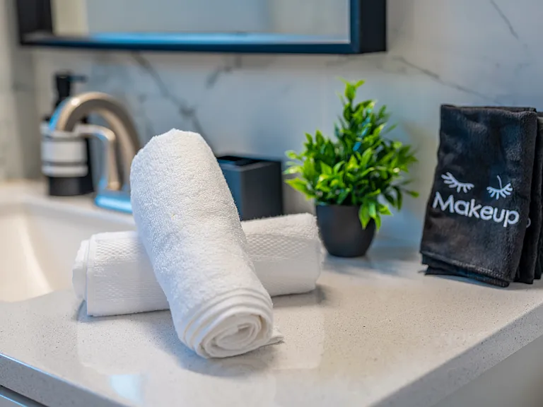 We've got you covered with all the essentials you need for a stress-free stay, including fresh, fluffy towels and complimentary toiletries.