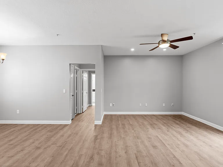 Living and dining room with an open concept and plenty of natural light