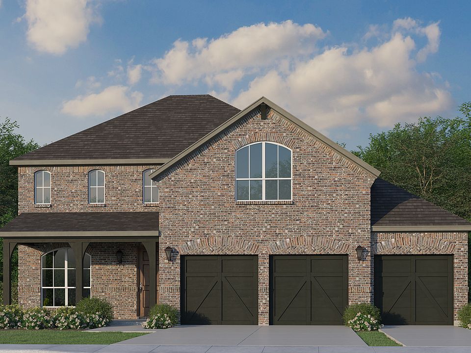Plan 1542 Elevation A 3 Car Garage