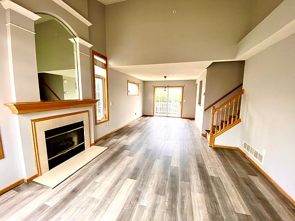 Living room and dining area