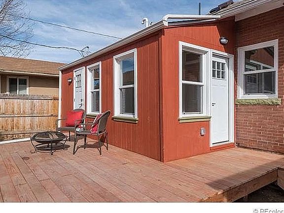 Rear deck in shared backyard