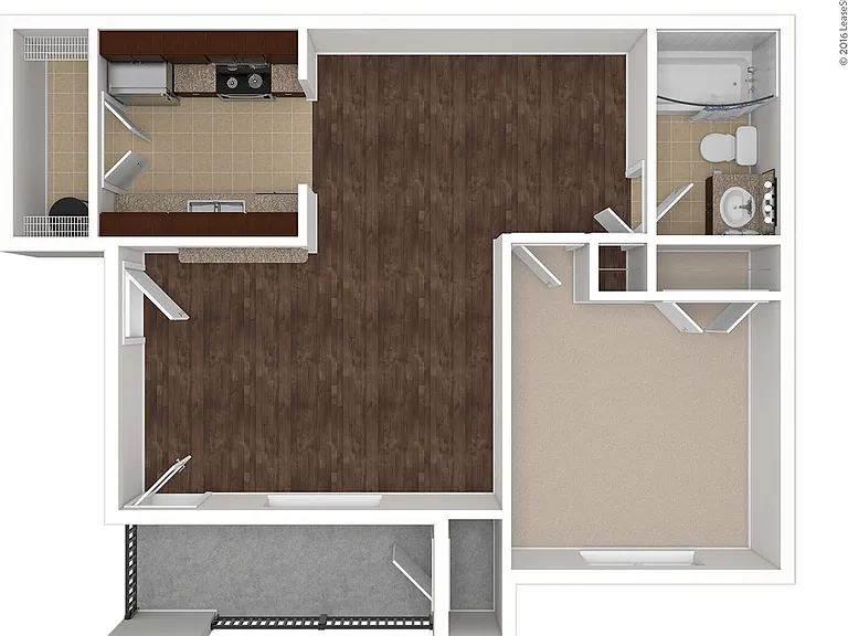 One bedroom apartment with private balcony