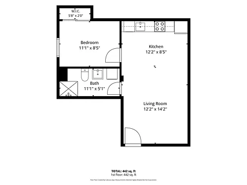 Floor plan Delmar Basement Apt