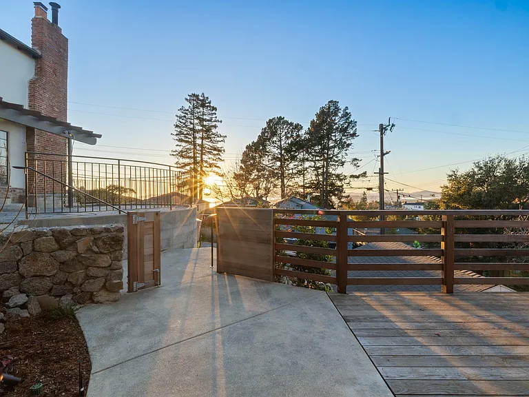 Landing and deck at front door