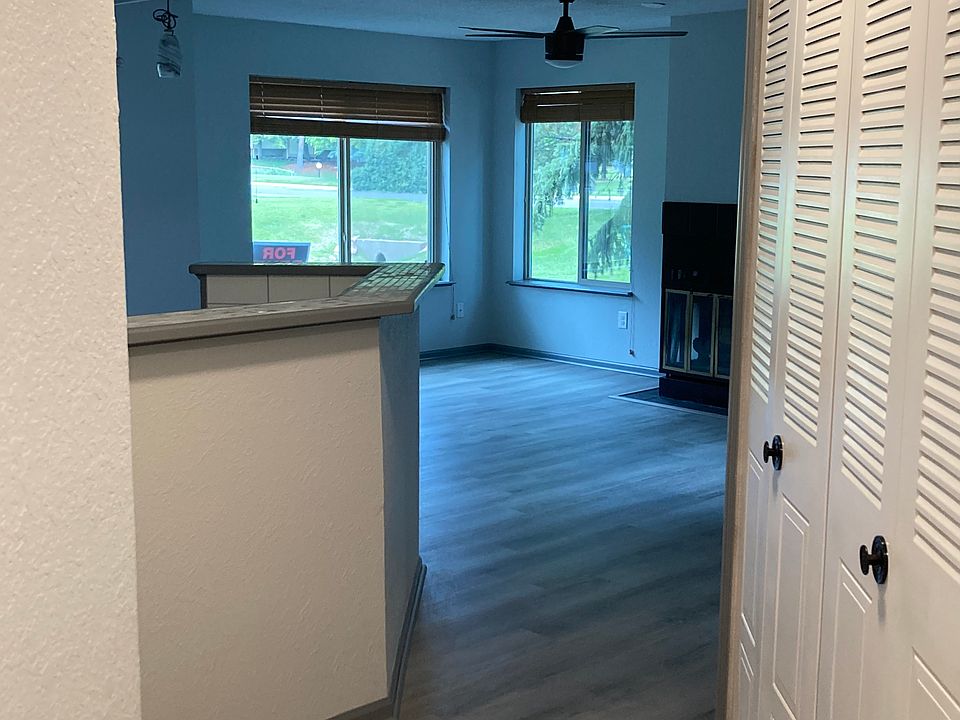 Main living area from front door - blinds up.