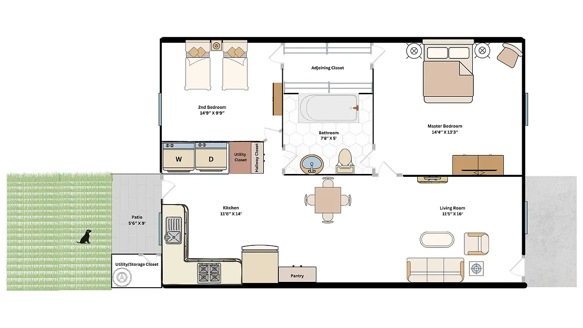 Floor plan Lower Units