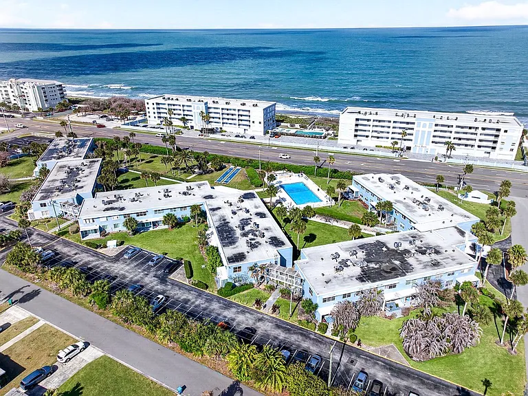 Drone view - looking East (complex is situated on the the west side of A1A and a few hundred feet from the breaking waves).