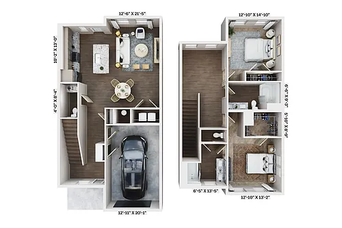 Floor plan B3 Townhome