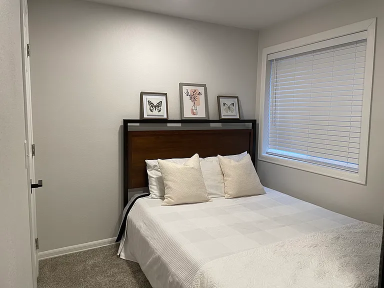 Basement Bedroom with attached living room and ensuite bath