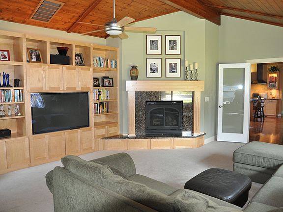 Family room with fireplace