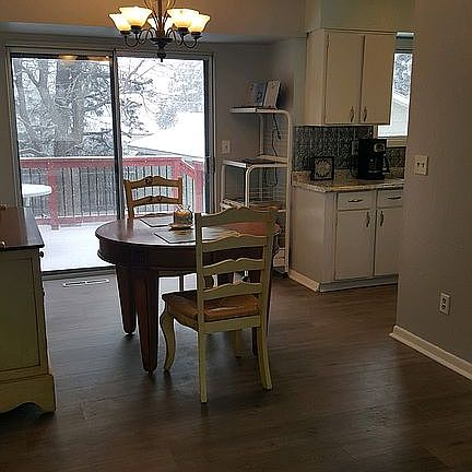 Looking out onto deck