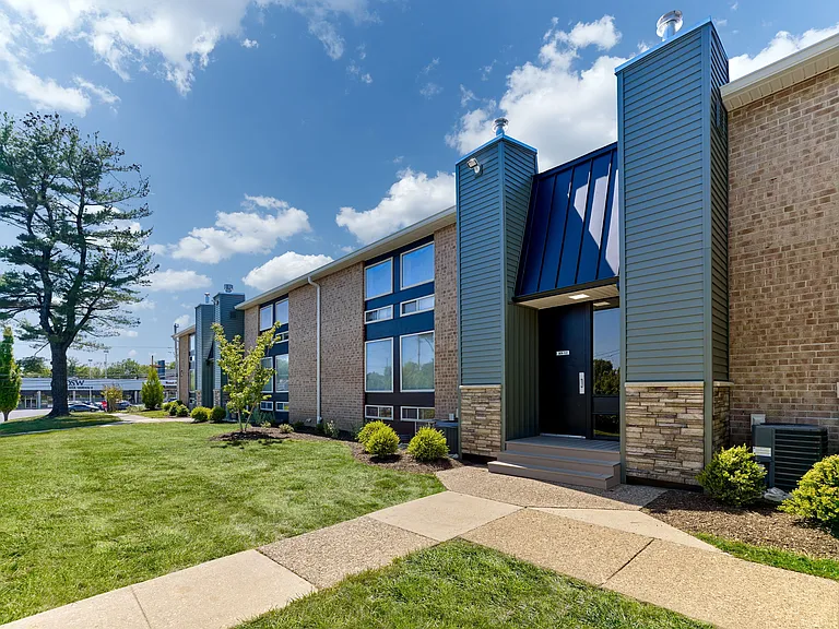 Newly Renovated Building at North Crossing Apartments in Willow Grove, PA.
