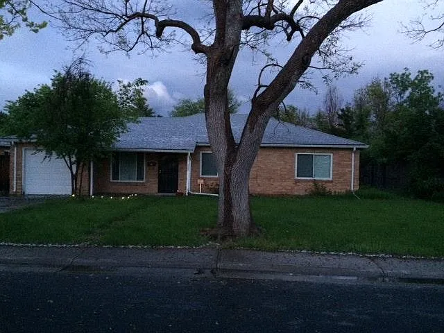 view from front at dusk