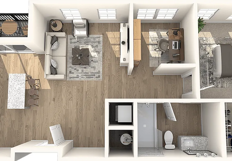One Bedroom, One Bathroom + Den One Bedroom, One Bathroom + Den
