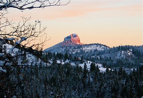 Sunset view of Pilot Rock