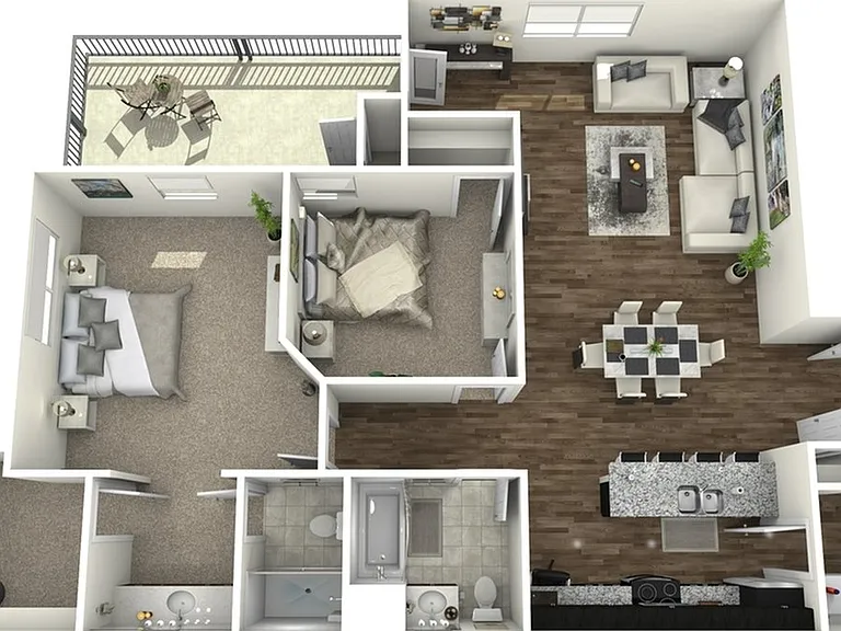 Corbin Crossing Luxury Apartments in Overland Park, KS - 2 Bedroom Wilshire Corbin Crossing Luxury Apartments in Overland Park, KS - 2 Bedroom Wilshire