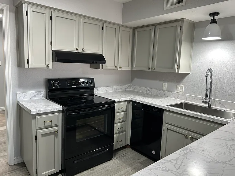 Smooth top stove and dishwasher.