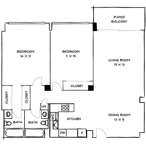 Floor plan Sheridan B