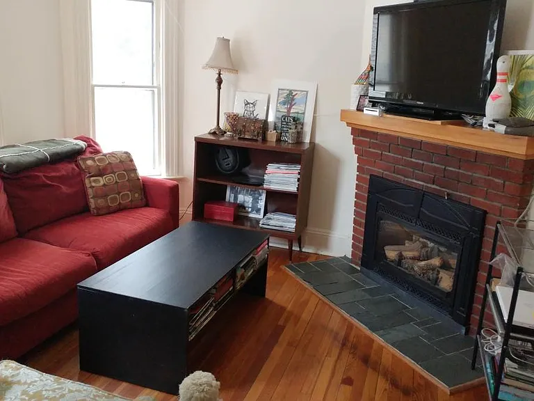 Warm Living Room w/ Gas fireplace